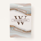 瑪瑙の石大理石バッジ バッジ (正面)