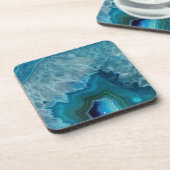 瑪瑙の石造りのGeodeの晶洞の鉱物 コースター (左側)