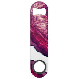 瑪瑙のGeodeのかわいらしいピンクおよび紫色の石 スピード栓抜き