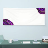 瑪瑙のGeodeの宇宙水晶の紫色のグリッターの旗 横断幕 (トレードショー)