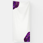 瑪瑙のGeodeの宇宙水晶の紫色のグリッターの旗 横断幕 (縦)