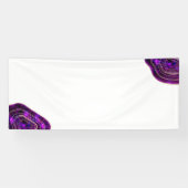 瑪瑙のGeodeの宇宙水晶の紫色のグリッターの旗 横断幕 (横)