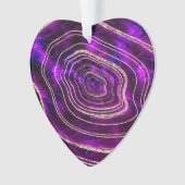 瑪瑙のGeodeの宇宙水晶の金ゴールドのグリッター オーナメント (正面)