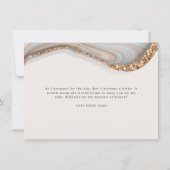 瑪瑙ストーンマーブルフラワーガールカード サンキューカード (裏面)