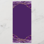 瑪瑙デザイン紫と金ゴールドメニュー メニュー (裏面)