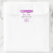 瑪瑙パープルシルバーグリッターホワイト製品ラベル スクエアシール (バッグ)