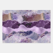 瑪瑙パープルピンクグリッター包装紙シート ラッピングペーパーシート (正面3)