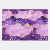 瑪瑙パープルピンクグリッター包装紙シート ラッピングペーパーシート (正面2)