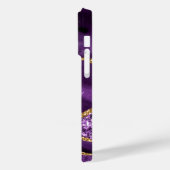 瑪瑙パープル金ゴールドグリッター名前をカスタムするiPhoneケース Case-Mate iPhoneケース (裏面 / 左)