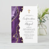 瑪瑙パープル金ゴールドグリッター確認 招待状 (スタンド正面)