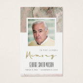 瑪瑙ピーチ悔やみや弔慰記念祈りの言葉フォトカード (正面)