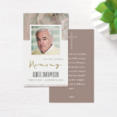 瑪瑙ピーチ悔やみや弔慰記念祈りの言葉フォトカード (デスク)