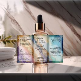 瑪瑙ボトルラベル4ozまたは油スポイト製品 長方形シール