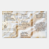 瑪瑙ボトルラベル4ozまたは油スポイト製品 長方形シール (正面)