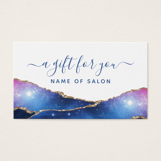 瑪瑙銀河天体星空沙龍禮品卡 (正面)