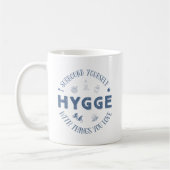 環境あなた自身w. Hygge (濃紺の文字) コーヒーマグカップ (左)