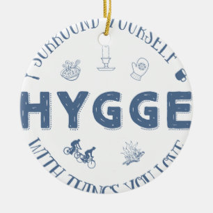 環境あなた自身w. Hygge (濃紺の文字) セラミックオーナメント