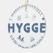 環境あなた自身w. Hygge (濃紺の文字) セラミックオーナメント (左)