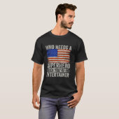 環境おもしろい科学者スーパーヒーローヴィンテージ Tシャツ (正面フル)