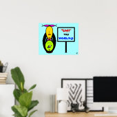 環境とモンキーマスコットv1 ポスター (ホームオフィス)