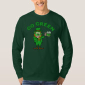環境にやさしいことをしようおもしろいレプレシャンビールSt patricks day Tシャツ (正面)