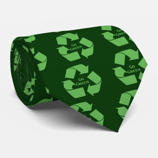 環境にやさしいことをしようのリサイクルの記号のギフト ネクタイ (ロール)
