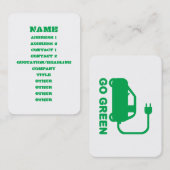 環境にやさしいことをしようの~ドライブ電気自動車 名刺 (正面/裏面)