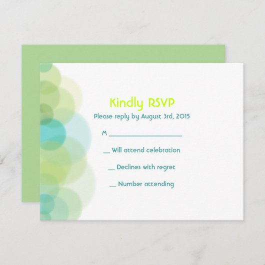 環境にやさしいことをしようアースバーバルミツワー招待状返信 招待状 (正面/裏面)