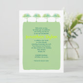 環境にやさしいことをしようアースバーバルミツワー招待状 招待状 (スタンド正面)