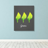 環境にやさしいことをしようエコ自然葉デザイン キャンバスプリント (インサイチュ (ウッドフロア))