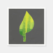 環境にやさしいことをしようエコ自然葉デザイン スタンダードカクテルナプキン (正面)