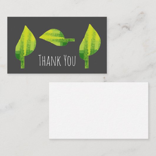 環境にやさしいことをしようエコ自然葉デザイン ノートカード (正面/裏面)