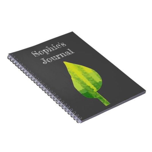 環境にやさしいことをしようエコ自然葉デザイン ノートブック (右側)