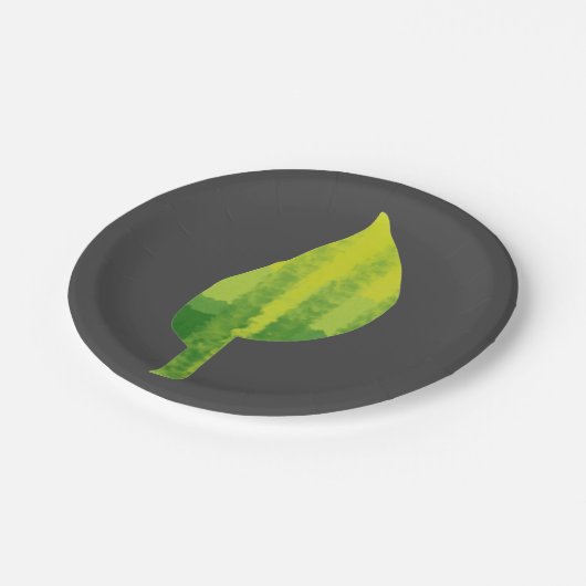 環境にやさしいことをしようエコ自然葉デザイン ペーパープレート (アングル)