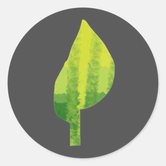 環境にやさしいことをしようエコ自然葉デザイン ラウンドシール (正面)