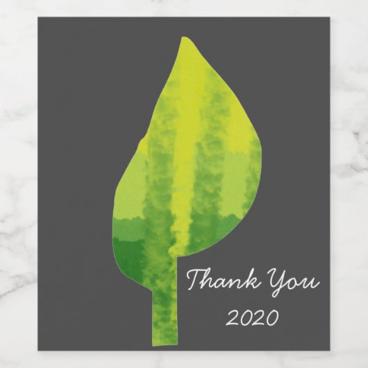 環境にやさしいことをしようエコ自然葉デザイン ワインラベル (シングルラベル)