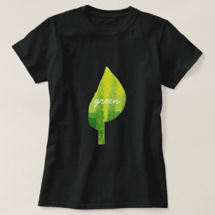 環境にやさしいことをしようエコ自然葉デザイン Tシャツ