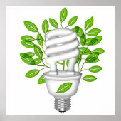 環境にやさしいことをしようエネル救ギーの電球図ポスター ポスター (正面)