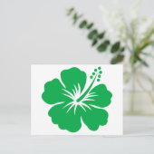 環境にやさしいことをしようハイビスカス ポストカード (スタンド正面)