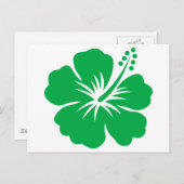 環境にやさしいことをしようハイビスカス ポストカード (正面/裏面)