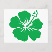 環境にやさしいことをしようハイビスカス ポストカード (正面)