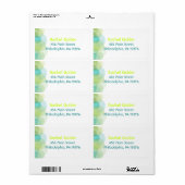 環境にやさしいことをしようバーバルミツワー招待状ラベル ラベル (フルシート)