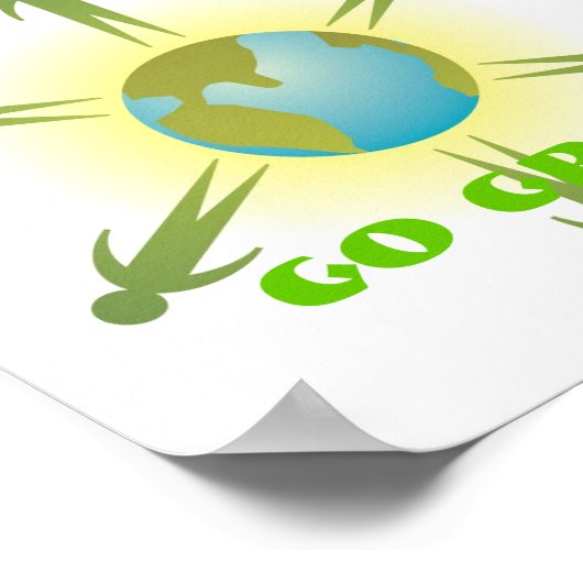 環境にやさしいことをしようポスター(最大11x11) ポスター (角)