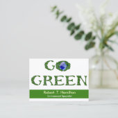 環境にやさしいことをしようリサイクル会社の名刺 名刺 (スタンド正面)