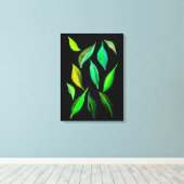 環境にやさしいことをしよう葉エコ水彩イラストレーション キャンバスプリント (インサイチュ (ウッドフロア))