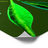 環境にやさしいことをしよう葉エコ水彩イラストレーション ポスター (角)