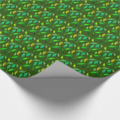 環境にやさしいことをしよう葉エコ水彩イラストレーション ラッピングペーパー (角)