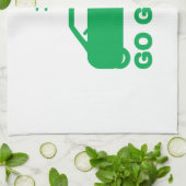 環境にやさしいことをしよう～が電気自動車を運転する キッチンタオル (折り畳み)