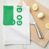 環境にやさしいことをしよう～が電気自動車を運転する キッチンタオル (四つ折り)