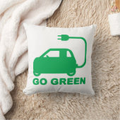 環境にやさしいことをしよう~が電気自動車を運転する クッション (ブランケット)